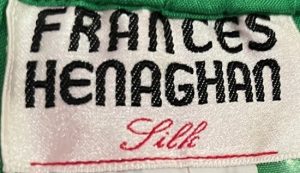 Frances Henaghan label from silk 1980s pants