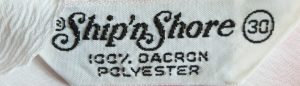 Ship'n Shore label from a 1960s blouse