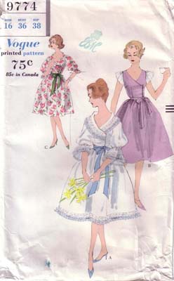 Vintage 1950s negligee pattern - Courtesy of bootyvintage