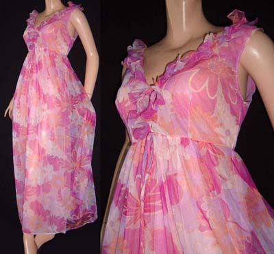 Vintage 1960s chiffon nightgown - Courtesy of gilo49