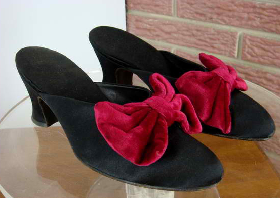  1930s satin mules - Courtesy of cur.iovintage