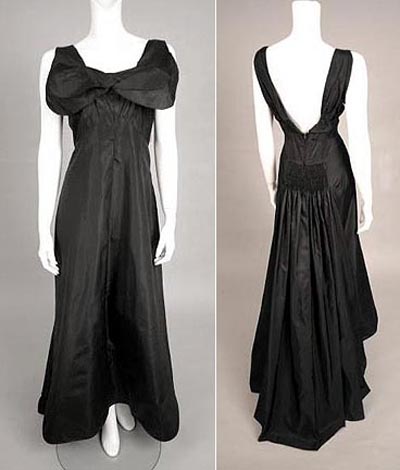 1950s Black Silk Faille Evening Gown Courtesy of Janet Schwarz