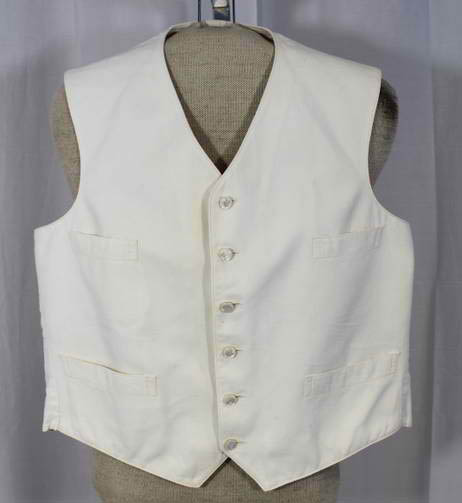 early 1910s gents white pique waistcoat - Courtesy of cur.iovintage