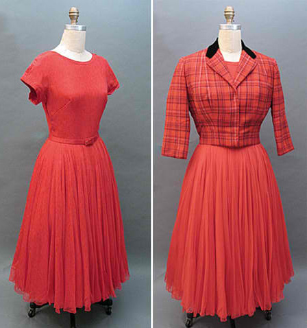 1957 Galanos chiffon dress with jacket - Courtesy of pastperfectvintage.com