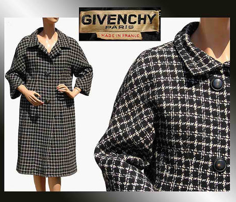 1950s Givenchy wool houndstooth coat - Courtesy of poppysvintageclothing