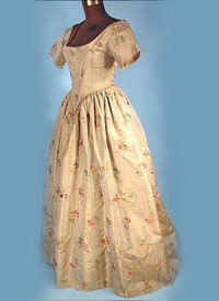 1840s brocade gown - Courtesy of antiquedress.com