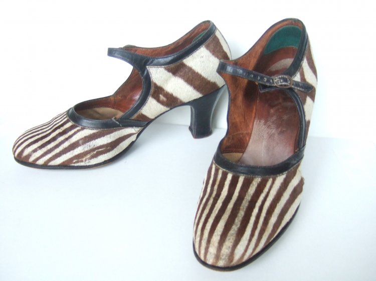 Vintage 1930s zebra shoes - Courtesy of stella rose vintage
