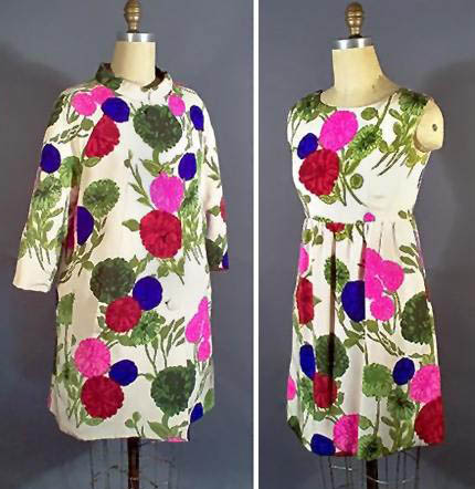 1960s Norman Norell silk dress set - Courtesy of pastperfect.com