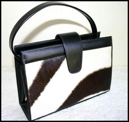 Vintage 1960s zebra handbag - Courtesy of julietjonesvintage