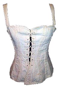 1840 Corset with 60 linen stays - Courtesy of corsetsandcrinolines.com