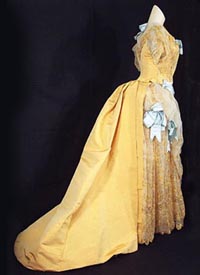 1872 Morin-Blossier silk faille gown - Courtesy of vintagetextile.com
