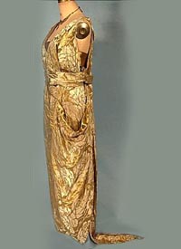 1918 gold lame evening gown - Courtesy of antiquedress.com