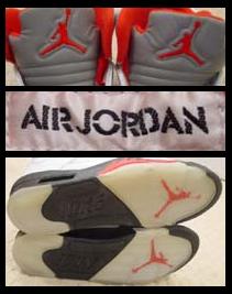 from a pair of 1999 Air Jordan sneakers - Courtesy of pinky-a-gogo