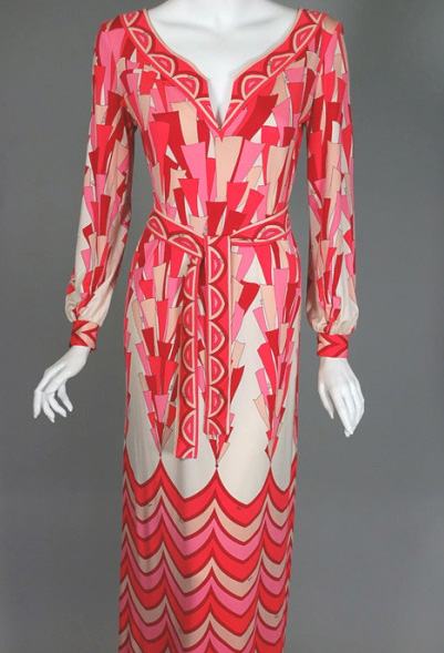 1970s Emilio Pucci silk gown - Courtesy of vivavintageclothing.com