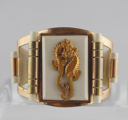  1930s French cuff bracelet - Courtesy of vivavintageclothing.com