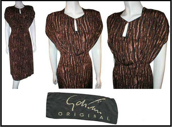 1940s Adrian Original silk dress - Courtesy of pinkyagogo