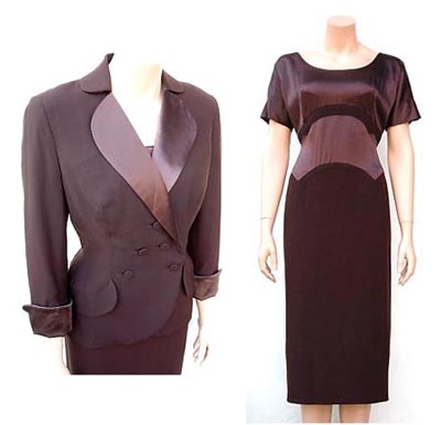 1950's Silk Charmeuse & wool/silk blend 2-piece suit Courtesy of Bret Fowler, Main off 5th