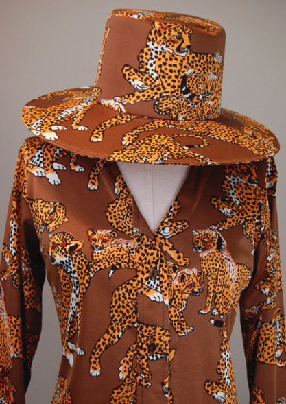1970s cheetah top w/ matching hat - Courtesy of vivavintageclothing.com
