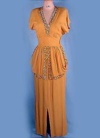 1945-46 Ceil Chapman crepe dress - Courtexy of antiquedress.com