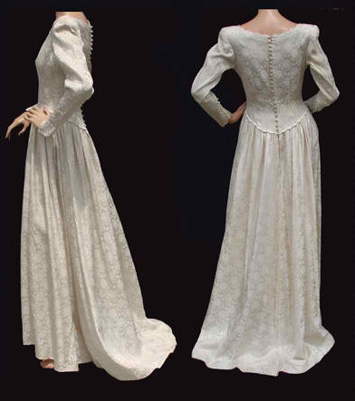 1940s brocade wedding gown - Courtesy of poppysvintageclothing
