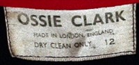 from a 1969 moss crepe dress Couture line label - Courtesy of emmapeelpants