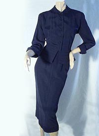 early 1950s faille suit - Courtesy of coutureallurevintage.com.