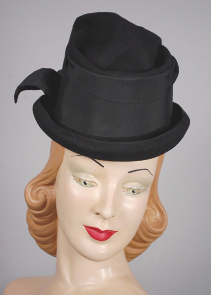 late 1930s felt tall hat - Courtesy of vivavintageclothing.com