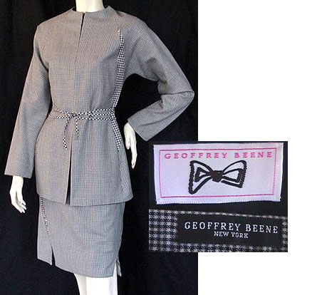 Spring 1993 Black & white checked pattern wool suit Courtesy of pf1