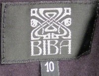 1990s Biba label - Courtesy of Angie Smith
