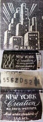 New York Creation (label close-up) - Courtesy of coutureallure.com