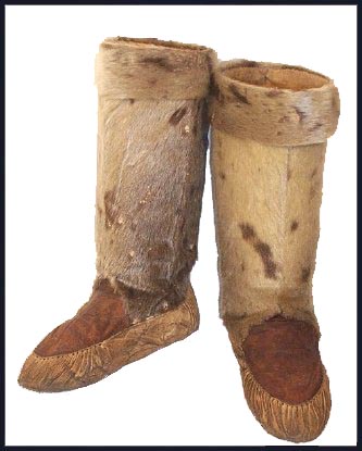 Antique Eastern Artic Inuit Seal Skin Boots - Courtesy of kickshawproductions