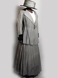 1916 grey silk suit - Courtesy of kickshawproductions.com