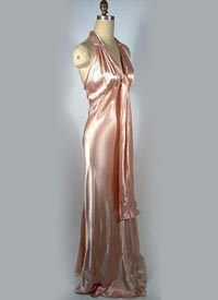  1930s pink satin gown - Courtesy of pastperfectvintage.com