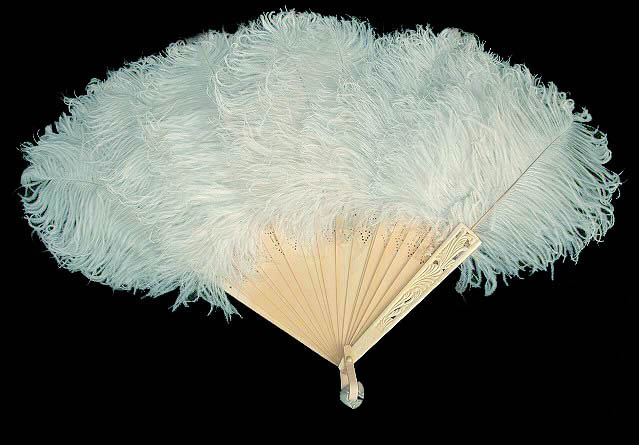 Vintage ostrich feathers fan - Courtesy of pinky-a-gogo