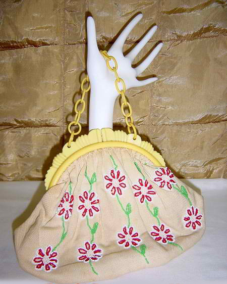 1930s beaded fabric & celluloid purse - Courtesy of cur.iovintage