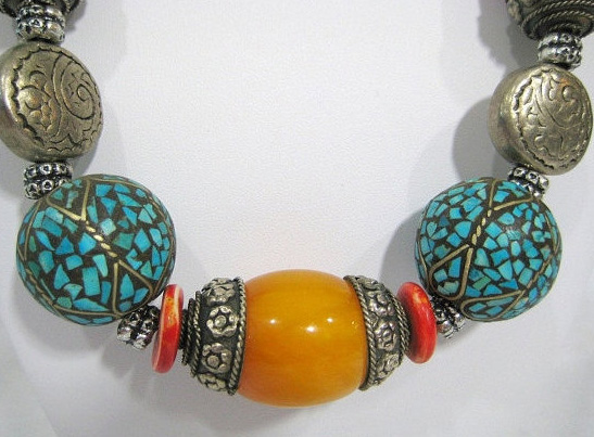 1980s Tibetan necklace - Courtesy of sweetmelissasvintage