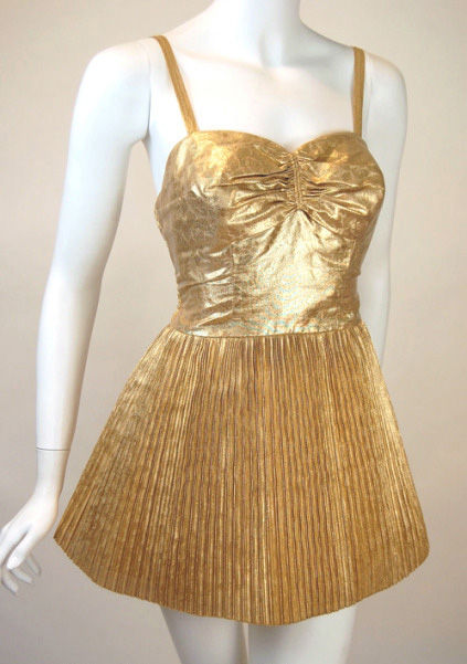 1950s Alix of Miami gold dress - Courtesy of vivavintageclothing.com