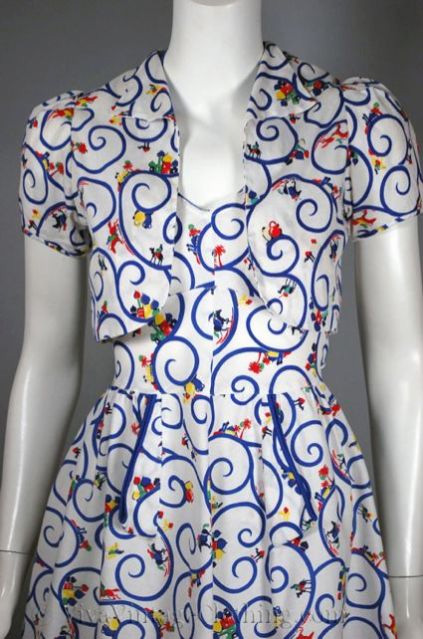1940s halter sundress with bolero jacket - Courtesy of vivavintageclothing.com