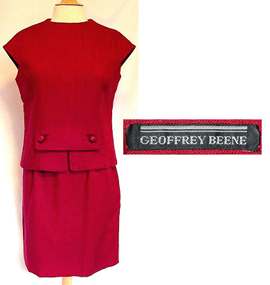 1960s two-piece red dress suit Courtesy of Memphis Vintage