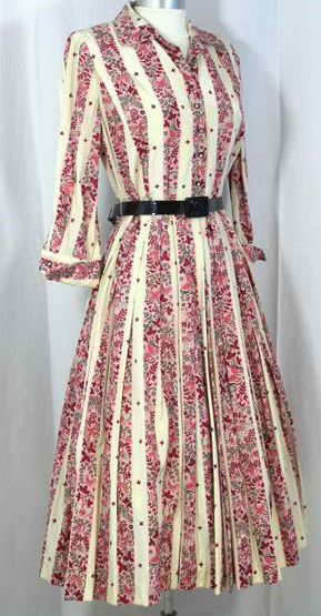 1950s Puritan Forever silk print dress - Courtesy of cur.iovintage