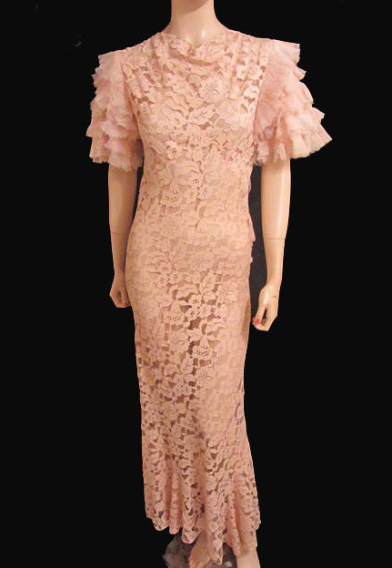 1930s lace evening gown - Courtesy of specialsomethings