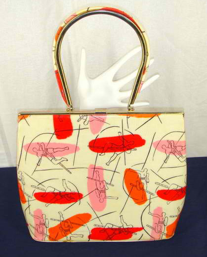  1950s Fernand Léger inspired patent leather purse - Courtesy of cur.iovintage