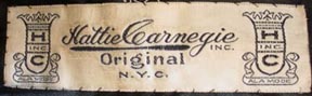 Hattie Carnegie Original label from above coat
