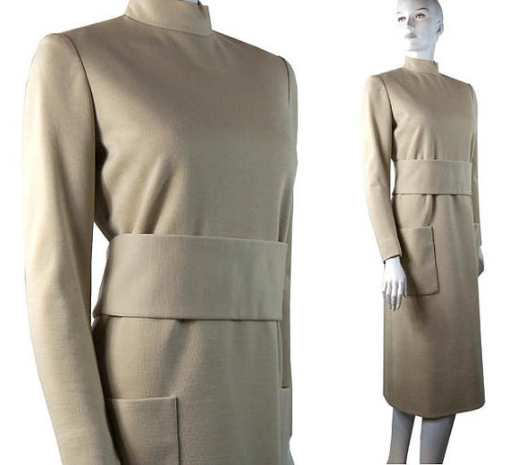 1960s Norman Norell wool dress - Courtesy of pinkyagogo