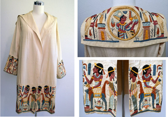 1920s Egyptian revival silk coat - Courtesy of vintagedevotion