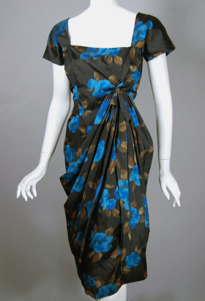 1950s silk floral dress - Courtesy of vivavintageclothing.com