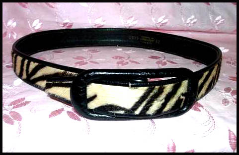 Vintage zebra belt - Courtesy of hobheavenantiques