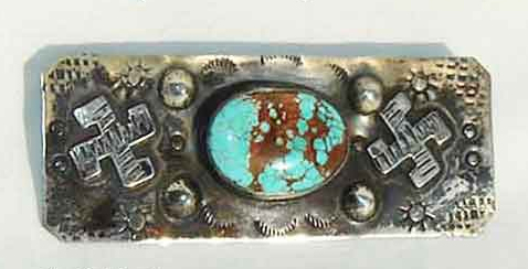1920s navajo silver & turquoise pawn brooch - Courtesy of metroretrovintage com