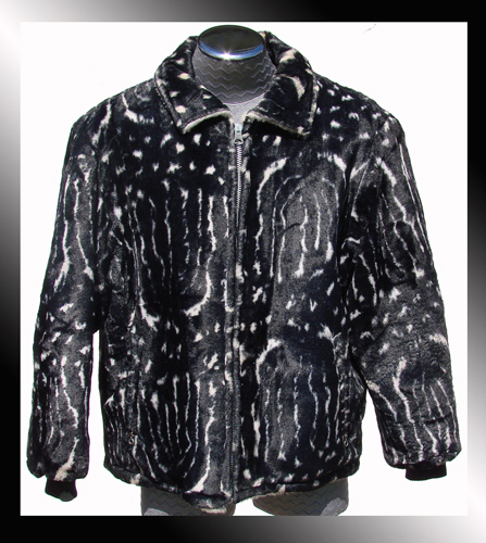 Vintage faux civet jacket  - Courtesy of poppys vintage clothing on rubylane