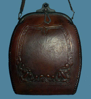  1910s Arts and Crafts embossed leather bag - Courtesy of thespectrum